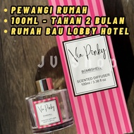 100ML [Ori] VIA PINKY Pewangi Rumah Reed Diffuser Difuser Bau Mewah Home Perfume Bau Lobby Hotel