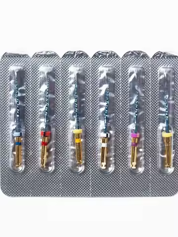 6pcs/pack EASYINSMILE Dental Endo Rotary Files Blue Pro X-taper Files Root Canal Cleaning 25MM SX - 