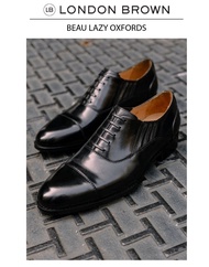 LONDON BROWN - BEAU LAZY OXFORDS รองเท้าหนังทรง Oxford