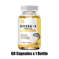 Omilay Omega 3 น้ํามันปลา แคปซูล DHA Organic Omega3 Fish Oil สําหรับผู้ชายและผู้หญิง 120 เม็ด น้ํามั