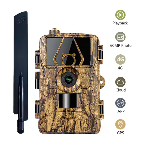 Trail Cam with 8K Video 60MP Images Night Vision Motion Activated Wildlife Camera for Hunting Survei