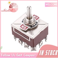 AC 380V 10A ON/OFF/ON 3 Positions 12 Pin Latching Toggle Switch 4PDT