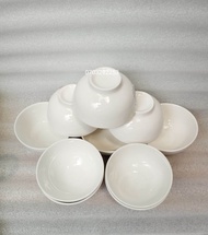 combo 10 chén sứ ăn cơm hoa văn 4d mẫu bông xanh 11cm / chén sứ trắng 11cm (1)