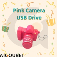 Creative Pink Camera Silicone USB Flash Drive Mini Thumb Memory Stick Thumb Drive Widely Compatible 