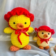 GANTUNGAN DUCK/ DUCK MANYUN KNITTED DOLL | AMIGURUMI DUCK/ DUCK MANYUN | AMIGURUMI DUCK/ DUCK MANYUN