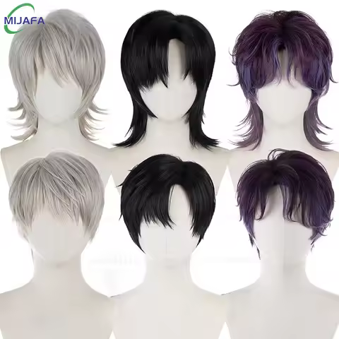 High Quality Love And Deepspace Rafayel Zayne Xavier Cosplay Wig 30cm Short Hair Anime Wig Heat Resi