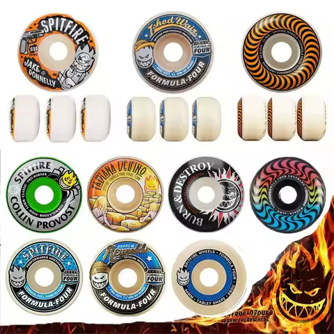 Genuine Skateboard Wheels 52 53 54 56 58mm 101D 99D Available SPITFIRE Good Quality Skate Wheels Ska