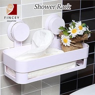 【SG】Bathroom Suction Shelf Rack Cup Wall Rack Suckers Plastic Shower No-Drilling Removable Organizer