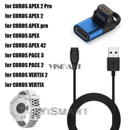 Charging Cable for COROS PACE 3 2 / APEX 2 Pro / APEX 42 Charger Adapter for COROS VERTIX 2 Cord Smart Watches Accessories