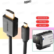 Micro HDMI cable for SONY FDR-X3000 HDR-X3000R AS200V AS300 AS300R camera length 2m 3m - VAT INCLUDE