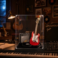 Acrylic Display Case Dustproof Showcase for LEGO 21329 Fender Stratocaster