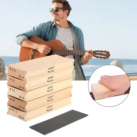 Wooden Guitar Radius Sanding Block Sanding Frets Leveling Luthier Tool Guitar Part Fingerboards 7.25