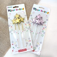 LILIN [SST] Sell! Birthday Candles/star Shaped Candles/4Pcs Long star Candles/Reject