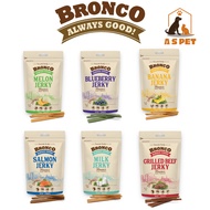 Bronco Jerky Dog Treats 70g -Beef, Blueberry, Melon, Salmon, Banana, Milk