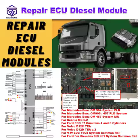 Repair ECU Diesel Module Ebook PDF File ECU Repair Basic Course Study For Mercedes-Benz for Volvo fo
