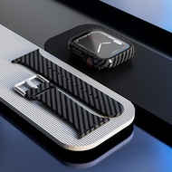 Strap+Case Compatible Apple Watch Strap 38mm 40mm 41mm/42mm 44mm 45mm Carbon Fiber