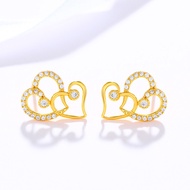 Emas 916 Subang / Anting-anting | Gold 916 Hoop Love earrings