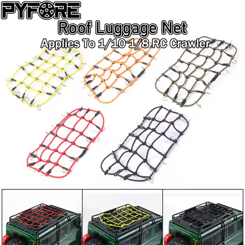 RC Car Parts 1/10 Simulation Crawler Modified Upgrades Accessories Roof Elastic Luggage Net D90 SCX1