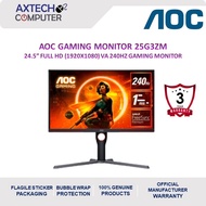 AOC 25G3ZM 24.5" FHD 240Hz Gaming Monitor ( HDMI, DP, 3 Yrs Warranty )