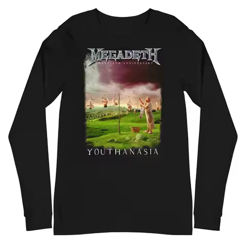 Megadeth 20th Youthanasia Long Sleeve T-Shirt Men's and Women's Sweatshirt Hoodies Retro Band Pullov