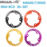 Snail Chainring Round 96BCD Asymmetrical for Shimano M7000 M8000 M9000 30 32T/34T/36T 38T Tooth Narr