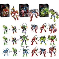Marvel Super Heroes Series Action Figure Iron Man Steve Rogers Batman Hulk Green Lantern Joker Assembly Toys Combination Model