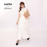 Lovito x Gladish Women Casual Skirt Plain Basic Summer/Spring Skirt L85AD112 Lovito x Gladish Skirt 