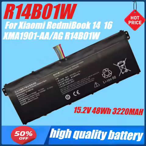 15.2V 48Wh 3220mAh Laptop Battery R14B01W for Xiaomi RedmiBook 14 16 XMA1901-DA/DG/DJ XMA1901-AA/AG