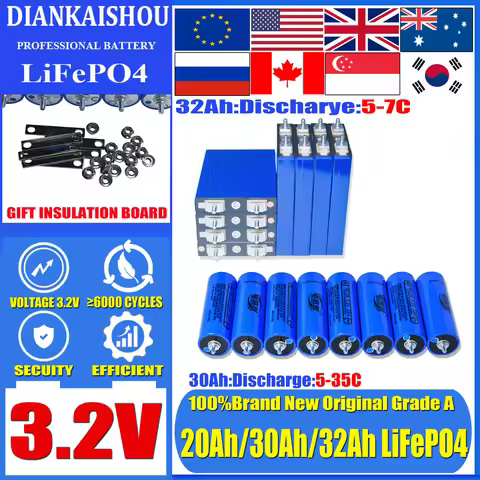 Brand New Grade A 3.2V 20Ah 30Ah 32Ah Lifepo4 Battery cell Lithium Iron Phosphate DIY 12V 24V 48V 72