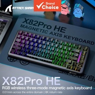 Attack Shark X82Pro HE Tri-Mode 8K Gaming Keyboard Magnetic RGB Switch Quick Actuation X82