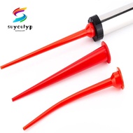 SUYOUMY Caulking Nozzle, Red 300mm/11.8in Structural Adhesive Nozzle, Replacement Curved Caulking No