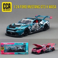 CCA 1:24 Ford Mustang GT3 x WASA Diecast Car Model |   CCA Graffiti Racing Edition