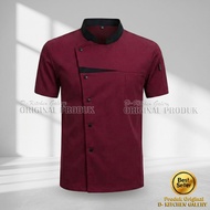 Original Produk Jacket Chef Seragam Premium Baju Koki Pria dan Wanita Baju Koki Chef Atasan Pegawai