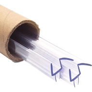 Shower Door Bottom Seal PVC Strip, Fits for 1/2"(12mm) Thick Frameless Glass Door Panel, 39 Inch Lon