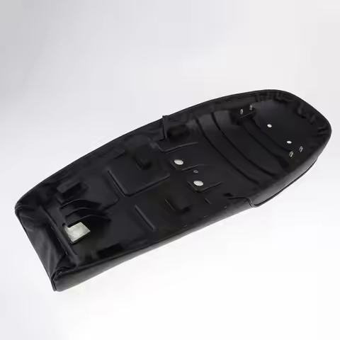 Retro 63cm Motorcycle Seat Cushion Brat Flat Design Vintage Cafe Racer Soft Saddle Black for Custom 