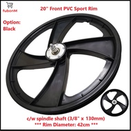 20" PVC Sport Rim Wheel Set, Bicycle OBK Rim / Rim PVC 20", Rim OBK, Roda Basikal - for BMX Lajak Mini City Kids Bike