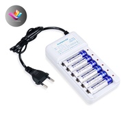 AA AAA Battery Charger Tool 6 Slots Bonus 6 Pcs AA 1200mah