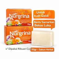 Nurgrina Herbal Soap 1 Pcs 90gr - Herbal Bath Soap for Itchy Skin & Scars