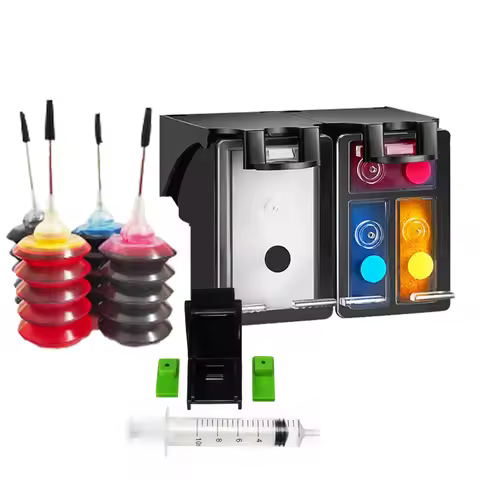 Einkshop For HP 63 63xl Refill Cartridge 63 63xl Replacement ENVY 4520 OfficeJet 4650 3830 5255 Desk