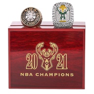 Milwaukee Men's Ring 2-Piece Set Championship NBA1971 Combination Bucks 2021 New Product BWJD