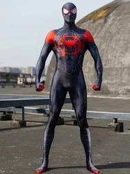 Hot Miles Morales  Costume  Spider Man Miles Morales Cosplay Jumpsuit Bodysuit Halloween Costumes Fo