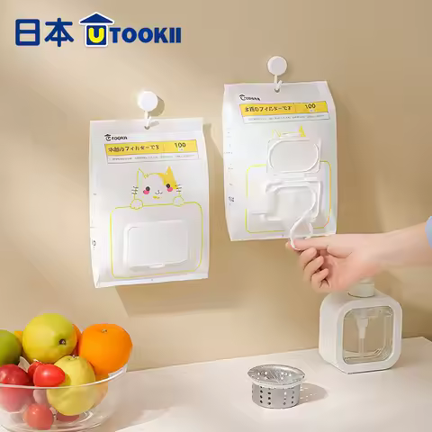 100Pcs Disposable Kitchen Sink Filter Mesh Anti-Clog Drain Net Food Residue Filter for Sink Drainage