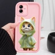 Case For Samsung Galaxy A04 M04 F04 A04E M13 5G Phone Kitten Raincoat Silicone Soft Shell Shockproof