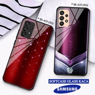 Softcase Glass Kaca SAMSUNG A33(5G) A53(5G) - Casing hp SAMSUNG A33(5G) A53(5G) [ S34 ].