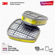 3M 6003 Organic Vapor & Acid Gas Cartridge/ Ov & Ag Cartridge/ Yellow [1 Pair/ Packet] RR_ PSD_