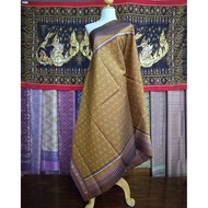 Silk Sarong Real Natural Color There Are 6 Baskets Of Crabs Size 1x2 Meters. Old Yellow Floor Code L