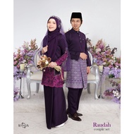 FULL SET NIKAH KURUNG RAUDAH DARK PURPLE | TUNANG | NIKAH | SANDING | KURUNG MODEN RAUDAH | BAJU NIK