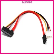 Aur Quality  22P 15+7 Pin Power Data Cable to 4 Pin IDE Hard Drive Adapter