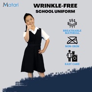 MATARI-Primary School Girl Uniform/Pinafore Skirt/ Licin Koshibo/ Baju Pakaian Sekolah Rendah Peremp