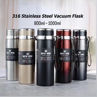 SRS_ 800ml 1000ml SUS 316 Stainless Steel Vacuum Flask Bottle Cup 316 Kelalang Vakum 316不锈钢保温瓶 cawan